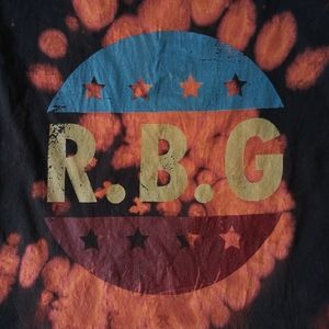 RBG Womens' Medium Black Bleach Tie Dye T Pro Choice Womens' Rights